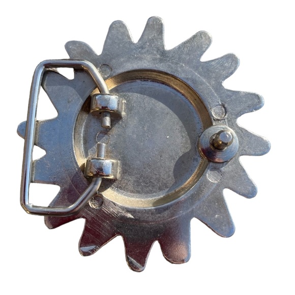 Vintage Chrome Finish Mr. Sunshine Belt Buckle Fits 1.5” Belt - Picture 2 of 4